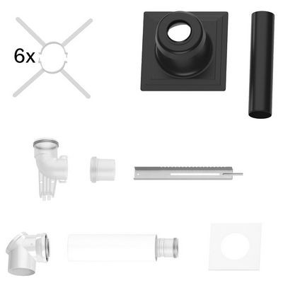 Kamino šachtos komplektas Ø80/125 FC-Set80-C93x