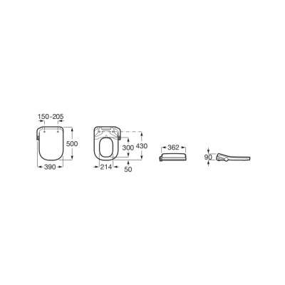 Dangtis WC Roca Multiclean M4 Square - 3