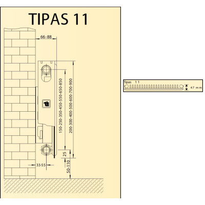 Radiatorius TERMOLUX 11x600x400 šoninis - 2