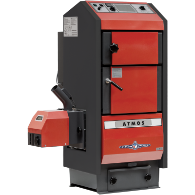 Katilas Atmos D30P 9-30kW (tinka kūrenti malkomis arba medienos granulėmis)
