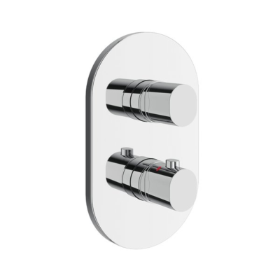 Termostatinis potinkinis vonios/dušo maišytuvas Chrome II skirtas R-box, 2 krypčių, chromuotas