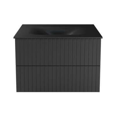 „Akya Linea“ tualetinio staliuko komplektas „gun metal“ spalvos su integruotu „gun metal“ spalvos praustuvu - 4