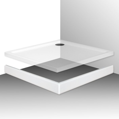 Akrilinis dušo padėklas Roth Flat Kvadro 100x100 cm cm, baltas blizgus, kvadratinis Akrilinis dušo padėklas Roth Flat Kvadro 100x100 cm cm, baltas blizgus, kvadratinis