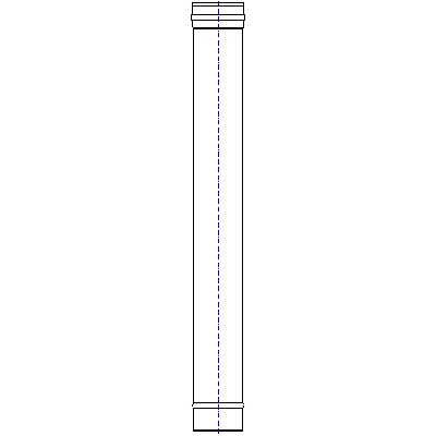 Vienasienis nerūdijančio plieno dūmtraukis JEREMIAS FU02 Dn110 x 1m - 2