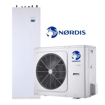 Šilumos siurblys oras-vanduo Nordis Optimus Pro 6,20/6,55 kW su integruotu boileriu Šilumos siurblys oras-vanduo Nordis Optimus Pro 6,20/6,55 kW su integruotu boileriu