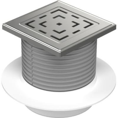 Trapas d50 Hydro nerūdijančio plieno rėmelis, Labyrinth grotelės, vertikalus 12,5x12,5cm