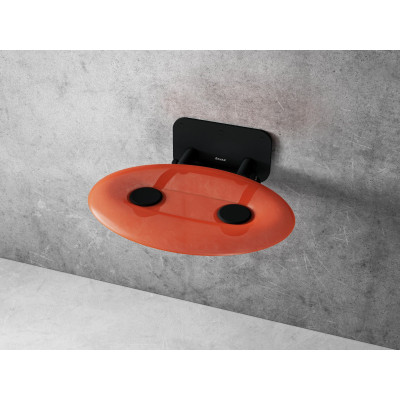 Dušo sėdynė Ravak Ovo P II, ovali, B8F0000058, oranžinė/juoda Dušo sėdynė Ravak Ovo P II, ovali, B8F0000058, oranžinė/juoda