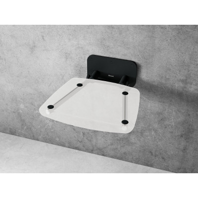 Dušo sėdynė Ravak Ovo B II, kvadratinė, B8F0000060, clear/juoda Dušo sėdynė Ravak Ovo B II, kvadratinė, B8F0000060, clear/juoda