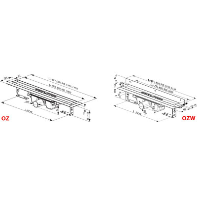 Dušo latakas Ravak Runway, X01622, 75cm, nerūd. plieno Dušo latakas Ravak Runway, X01622, 75cm, nerūd. plieno