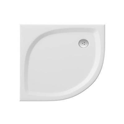 Kompozitinis dušo padėklas Ravak Elipso Pro Flat 90x90, baltas, pusapvalis