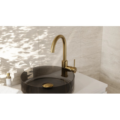 Praustuvo maišytuvas Besco Illusion I, šlifuoto aukso - 5