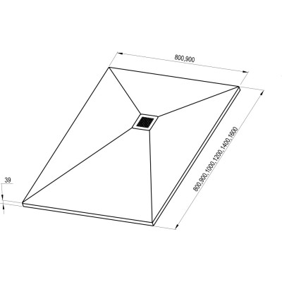 Lengvojo marmuro Ravak dušo padėklas Slate Pro 80x80, baltas matinis, kvadratinis Lengvojo marmuro Ravak dušo padėklas Slate Pro 80x80, baltas matinis, kvadratinis