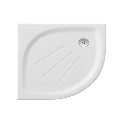 Kompozitinis dušo padėklas Ravak Elipso Pro 80x80, baltas, pusapvalis