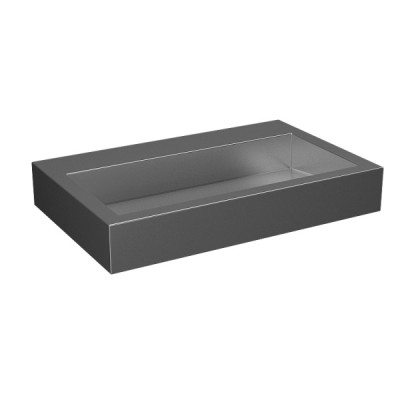 Sanela nerūdijančio plieno praustuvas, matmenys: 700x440mm, tvirtinamas prie sienos, be skylės maišytuvui, su sifonu, su tvirtin