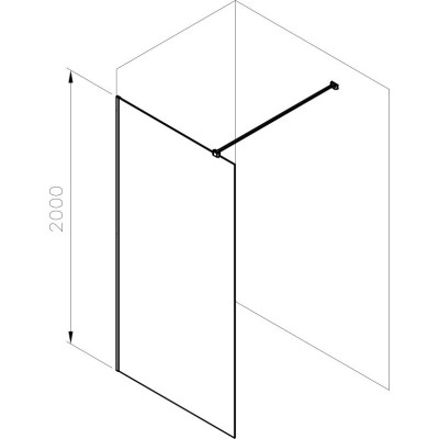 Ravak Walk-In Air Wall dušo sienelė 90x120, chromuota/stiklas Transparent Ravak Walk-In Air Wall dušo sienelė 90x120, chromuota/stiklas Transparent