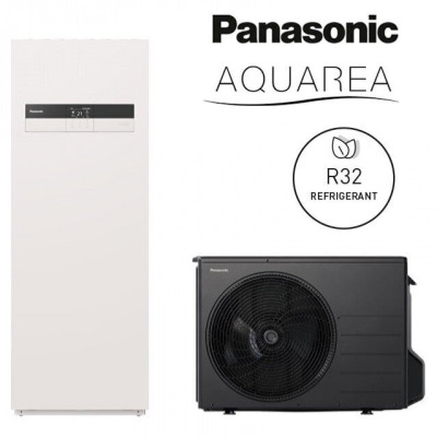Panasonic šilumos siurblys oras-vanduo HP All in One 3 kW R32 su integruotu 185l boileriu
