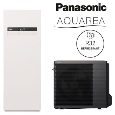 Panasonic šilumos siurblys oras-vanduo HP All in One 7 kW R32 su integruotu 185l boileriu
