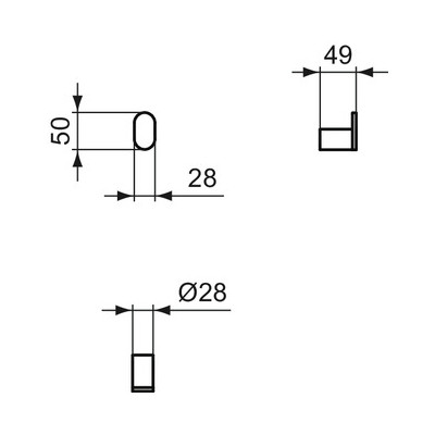 Kabliukas Ideal Standard Conca, chromas - 3