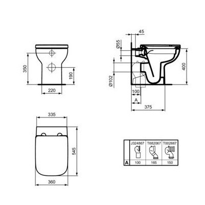 Dangtis WC Ideal Standard i.Life, soft close - 2