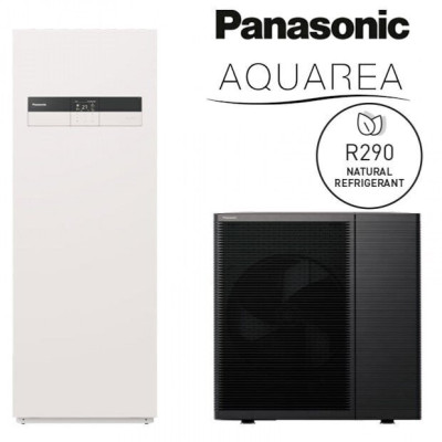 Panasonic šilumos siurblys oras-vanduo HP All in One 7 kW R290 su integruotu 185l boileriu