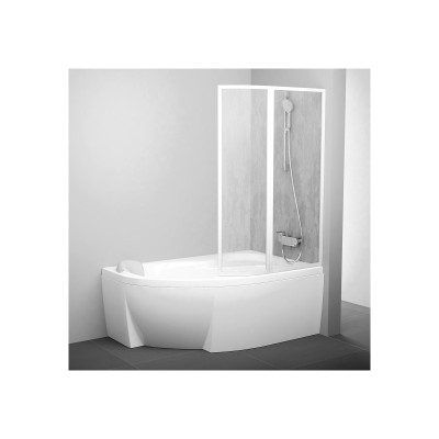 Vonios sienelė Ravak VSK2 Rosa-150 D, balta/plastikas Rain