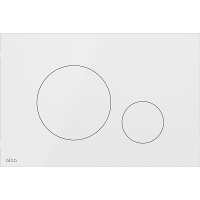WC vandens nuleidimo mygtukas Alcadrain TURN-WHITE, nerūdijantis plienas, baltas