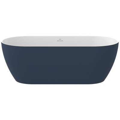 Laisvai pastatoma vonia Ravak Freedom O Tec, 170x77 cm, Deepsea Blue/balta, sifono dangtelis baltos spalvos