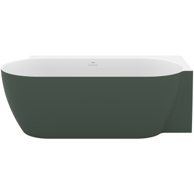 Laisvai pastatoma vonia Ravak Freedom Corner II Tec D, 175x86 cm, Grey Green/balta, sifono dangtelis baltos spalvos
