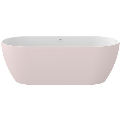 Laisvai pastatoma vonia Ravak Freedom O Tec, 170x77 cm, Alabaster Pink/balta, sifono dangtelis baltos spalvos