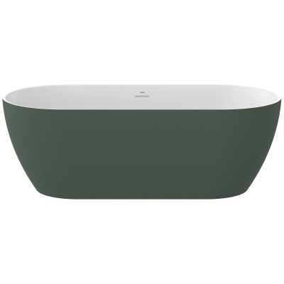 Laisvai pastatoma vonia Ravak Freedom O Tec, 170x77 cm, Grey Green/balta, sifono dangtelis baltos spalvos