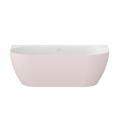 Laisvai pastatoma vonia Ravak Freedom Wall Tec, 170x87 cm, Alabaster Pink/balta, sifono dangtelis baltos spalvos
