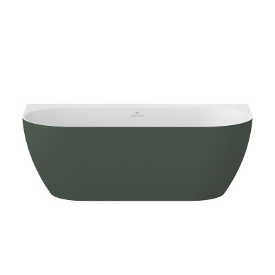 Laisvai pastatoma vonia Ravak Freedom Wall Tec, 170x87 cm, Grey Green/balta, sifono dangtelis baltos spalvos
