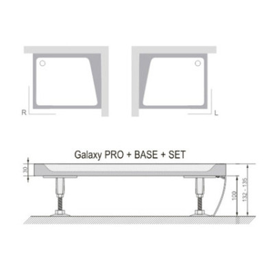 Apdailos plokštė Ravak Gigant Pro Set D, XA83GP01010, 120x80, balta
