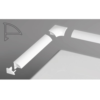 Apdailos juostelės kampai ir užbaigimai Ravak B440000001, 6 mm, balta