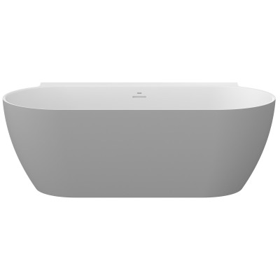 Laisvai pastatoma vonia Ravak Freedom Wall II Tec, 170x87 cm, Smoke Grey/balta, sifono dangtelis baltos spalvos