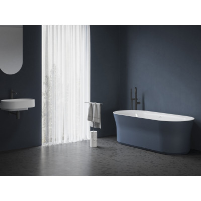 Laisvai pastatoma vonia Ravak Ypsilon, 180x80 cm, Deepsea Blue/balta, sifono dangtelis baltos spalvos - 3