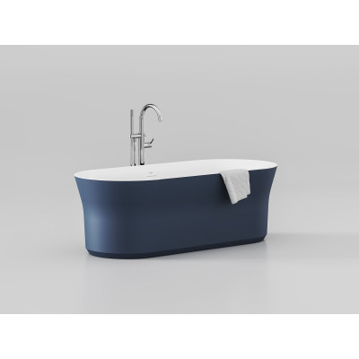 Laisvai pastatoma vonia Ravak Ypsilon, 180x80 cm, Deepsea Blue/balta, sifono dangtelis baltos spalvos - 4