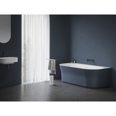 Laisvai pastatoma vonia Ravak Ypsilon Wall, 178x86 cm, Deepsea Blue/balta, sifono dangtelis baltos spalvos - 3