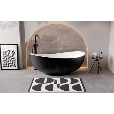 „Siya Black&White“ mineralinio liejimo laisvai stovinti vonia