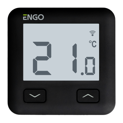 ENGO E10-B internetinis potinkinis termostatas Wi-Fi, 230V, juodas ENGO E10-B internetinis potinkinis termostatas Wi-Fi, 230V, juodas