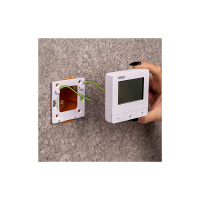 ENGO E25-BATW išmanusis termostatas, ZigBee / 868MHz, virštinkinis, su baterija, baltas ENGO E25-BATW išmanusis termostatas, ZigBee / 868MHz, virštinkinis, su baterija, baltas