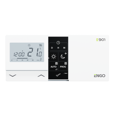 ENGO E901 programuojamas laidinis termostatas, baltas ENGO E901 programuojamas laidinis termostatas, baltas