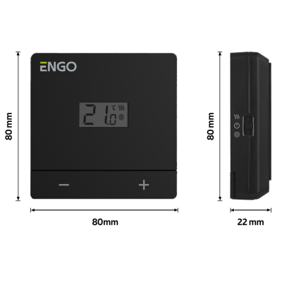 ENGO EASY-BATB laidinis virštinkinis termostatas 2xAAA, juodas ENGO EASY-BATB laidinis virštinkinis termostatas 2xAAA, juodas