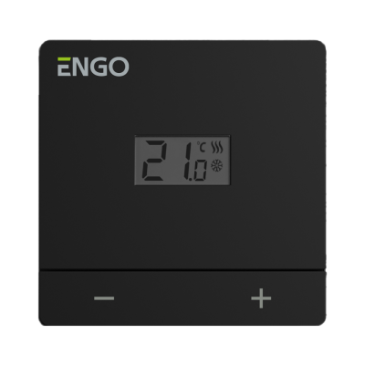 ENGO EASY-BATB laidinis virštinkinis termostatas 2xAAA, juodas ENGO EASY-BATB laidinis virštinkinis termostatas 2xAAA, juodas