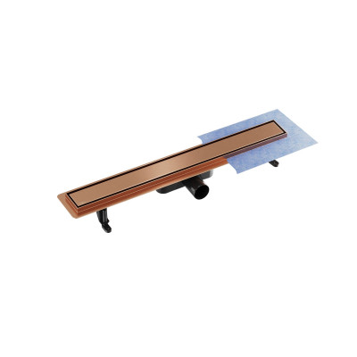 Dušo latakas Besco Virgo Copper Duo, 70 cm, šlifuoto vario