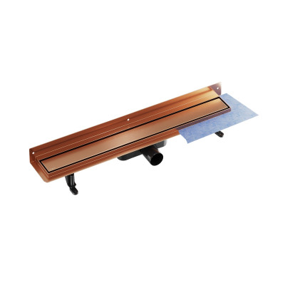Dušo latakas Besco Virgo Copper Next Duo, 90 cm, šlifuoto vario
