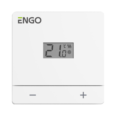 ENGO EASY-BATW laidinis virštinkinis termostatas 2xAAA, baltas ENGO EASY-BATW laidinis virštinkinis termostatas 2xAAA, baltas