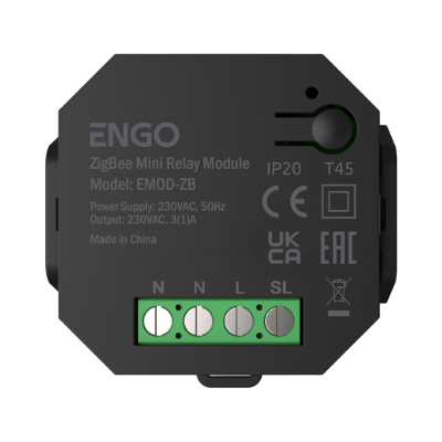 ENGO EMOD-ZB relė belaidė 3A, 230V ENGO EMOD-ZB relė belaidė 3A, 230V
