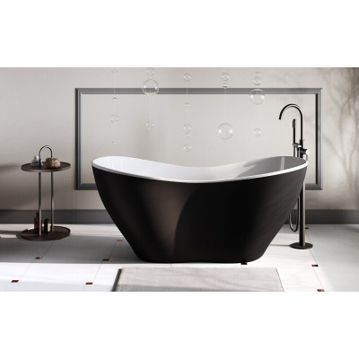 „Viya Black&White“ mineralinio liejimo laisvai stovinti vonia