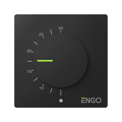 ENGO ESIMPLE-230B laidinis, virštinkinis mechaninis temperatūros reguliatorius, 230V, juodas ENGO ESIMPLE-230B laidinis, virštinkinis mechaninis temperatūros reguliatorius, 230V, juodas